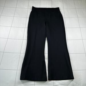 Spanx Pants Womens Medium Black Perfect Cropped Flare Pull On Ponte Knit Stretch